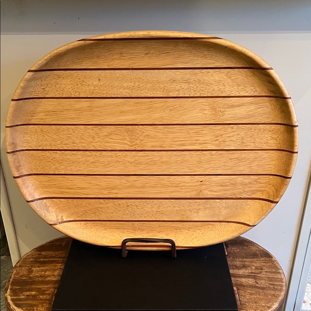 Vintage Dansk beechwood and teak tray